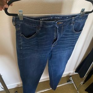 Dark wash denim high waisted next level stretch jeans